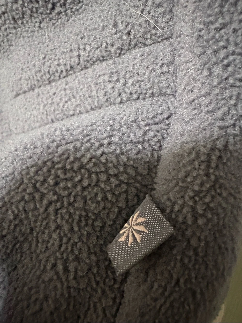 Athleta Gray/Lavender Fleece Snap Pullover with Pink Trim